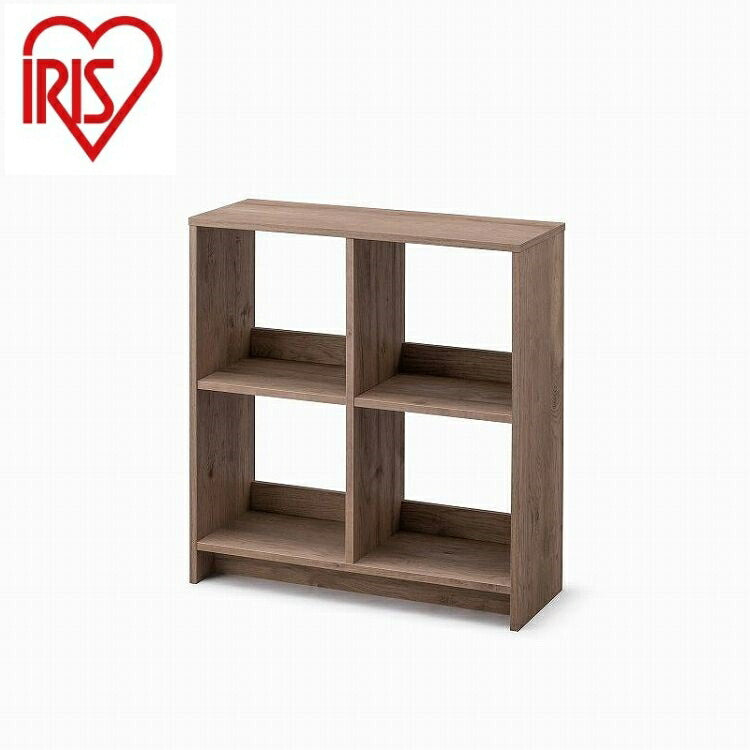 アイリスオーヤマ ウッドオープンシェルフ WOS-4 アッシュブラウン IRIS OHYAMA(代引不可)