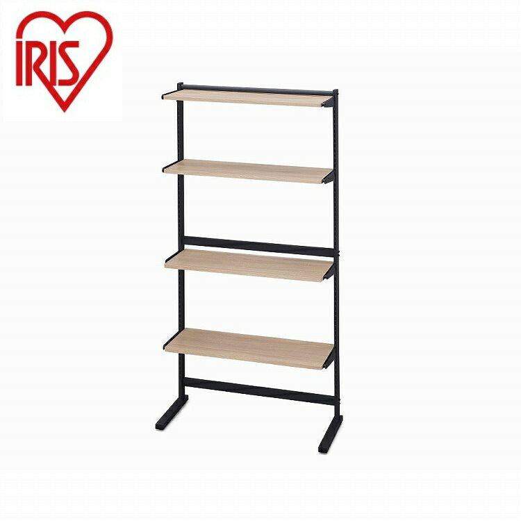アイリスオーヤマ スタイルウォールラック SWR-850 ブラック/ライトナチュラル IRIS OHYAMA(代引不可)