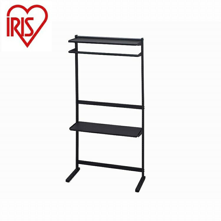 アイリスオーヤマ スタイルウォールワードローブ SWW-850 ブラック/ブラック IRIS OHYAMA(代引不可)