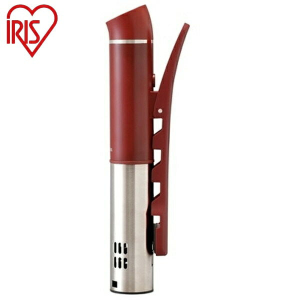 アイリスオーヤマ スリム低温調理器 LTC-02 カシスレッド 赤 おしゃれ 軽量 コンパクト 使いやすい タッチパネル お手入れ簡単 家庭でプロの味 旨味を閉じ込める IRIS OYAMA(代引不可)