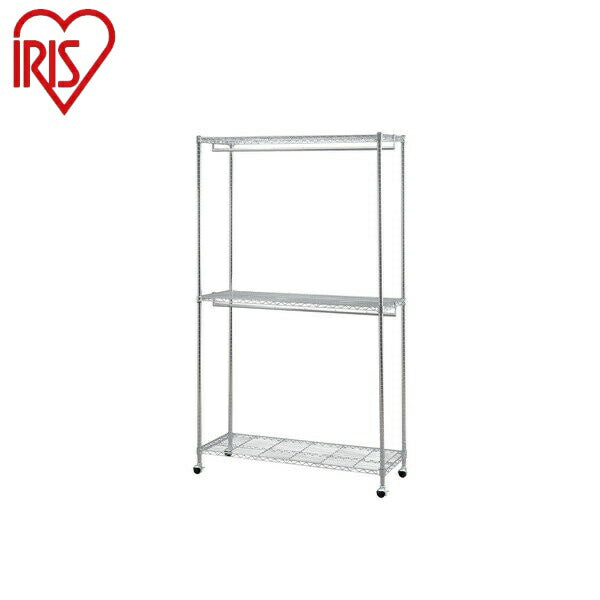 アイリスオーヤマ メタルシェルフワードローブ2段タイプ SEW2-1221BC メタルシェルフ ワードローブ2段タイプ シルバー IRIS OYAMA(代引不可)