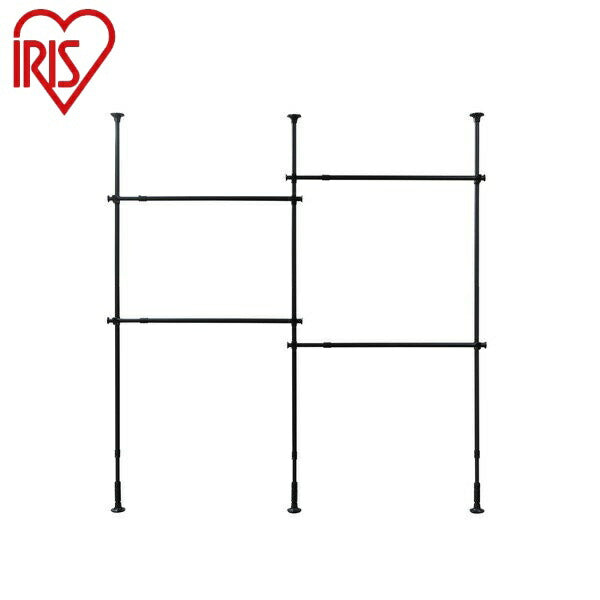 アイリスオーヤマ 突っ張りワードローブ TWR3-2630 ブラック 突っ張りワードローブ IRIS OYAMA(代引不可)