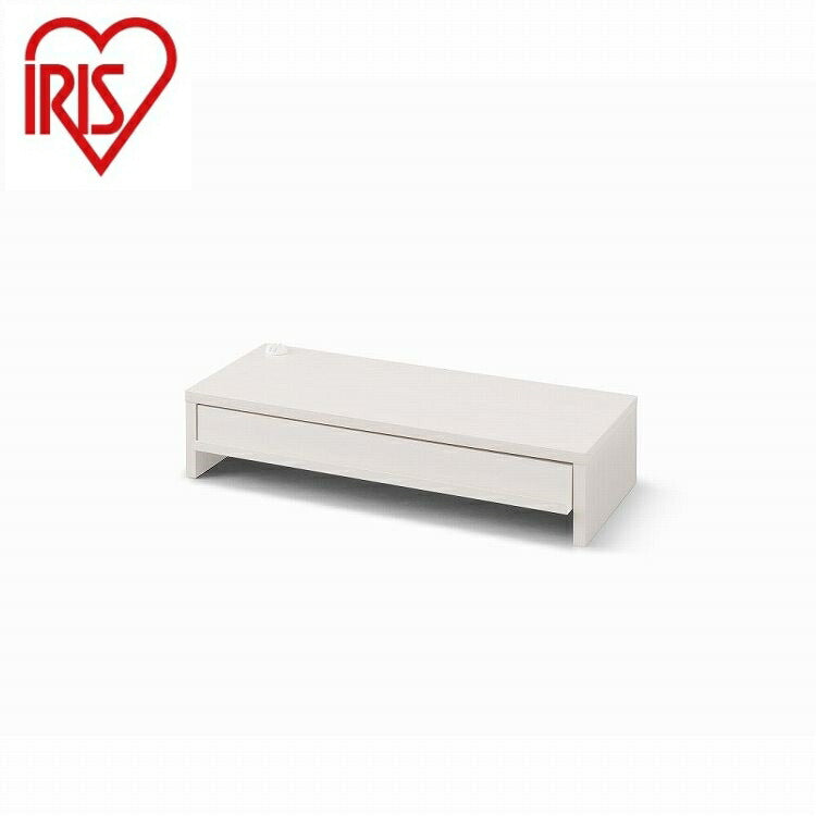 アイリスオーヤマ モニター台 引出し付き MNS-590H-BO ブラックオーク IRIS OHYAMA(代引不可)