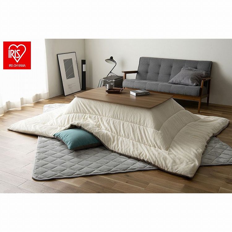 アイリスオーヤマ こたつ掛布団 KKBA-2419 グレージュ/アイボリー IRIS OHYAMA(代引不可)