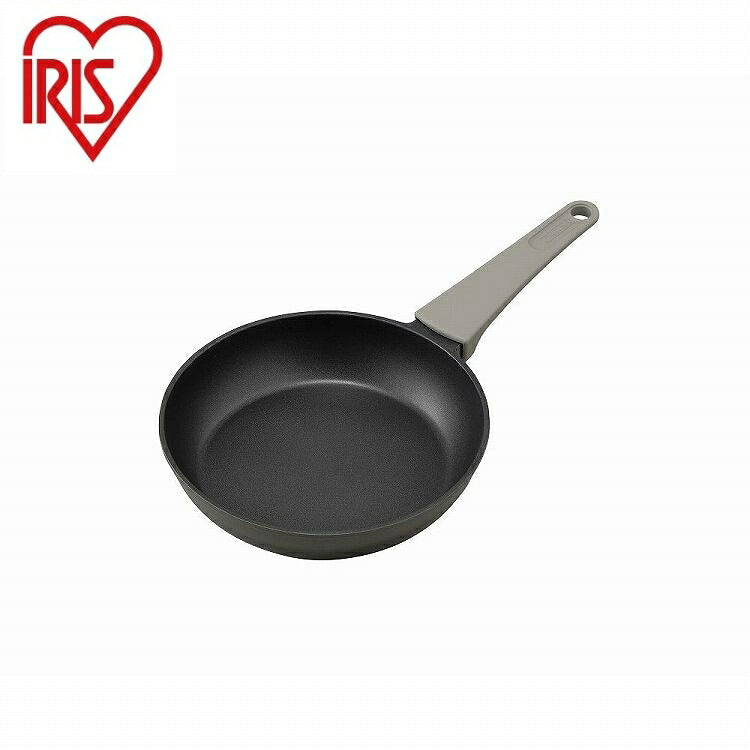 アイリスオーヤマ 取っ手一体型フライパン22cm ガス DCF-G22 パールグレー IRIS OHYAMA(代引不可)