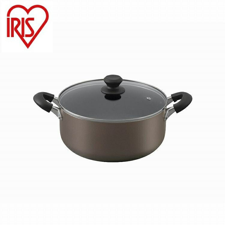 アイリスオーヤマ ダイヤモンドコート 両手なべ26cm DIS-P26 ブラウン IRIS OHYAMA(代引不可)