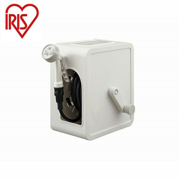 アイリスオーヤマ フルカバーコンパクトホースリール20m FCH-20M ホワイト IRIS OHYAMA(代引不可)