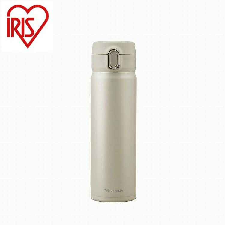 アイリスオーヤマ ステンレスマグボトル ワンタッチ SM-O500 ペールホワイト IRIS OHYAMA(代引不可)