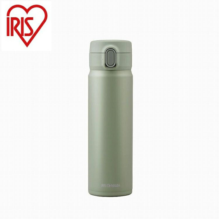 アイリスオーヤマ ステンレスマグボトル ワンタッチ SM-O500 ペールグリーン IRIS OHYAMA(代引不可)
