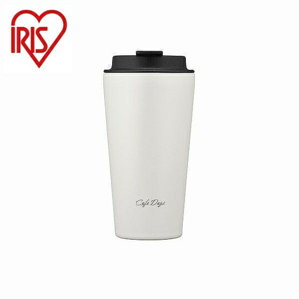 アイリスオーヤマ Cafe days トラベラーリッド付きタンブラー スリムタイプ NCD-TLT350 ホワイト IRIS OHYAMA(代引不可)