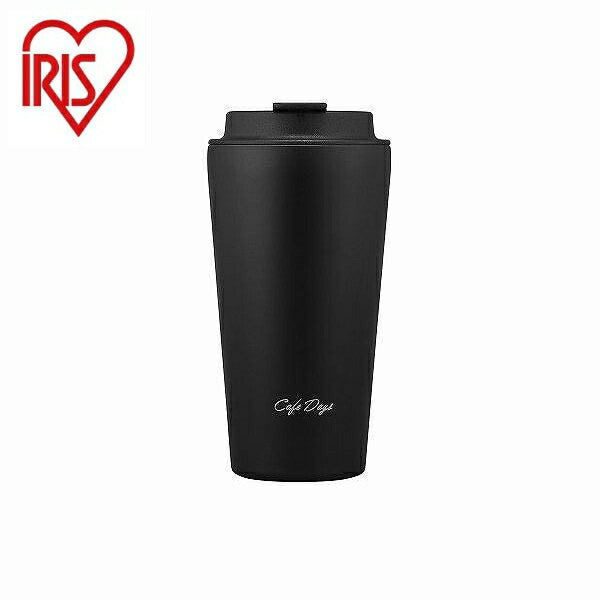 アイリスオーヤマ Cafe days トラベラーリッド付きタンブラー スリムタイプ NCD-TLT350 ブラック IRIS OHYAMA(代引不可)