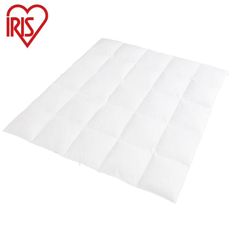 アイリスオーヤマ 羽毛ふとん ダブル 羽毛布団 立体キルト 充填量1.3kg 掛け布団 ホワイトダック ダウン 掛け布団 羽毛 シングル 抗菌防臭 KKF-WD901-DL IRIS OYAMA(代引不可)
