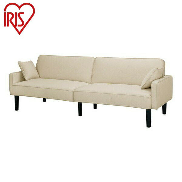 アイリスオーヤマ 3人掛けリクライニングソファベッド RSB-3Sアイボリー 3人掛けリクライニングソファベッド IRIS OYAMA(代引不可)
