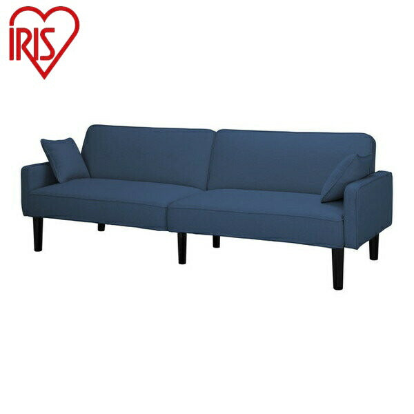 アイリスオーヤマ 3人掛けリクライニングソファベッド RSB-3Sネイビー 3人掛けリクライニングソファベッド IRIS OYAMA(代引不可)