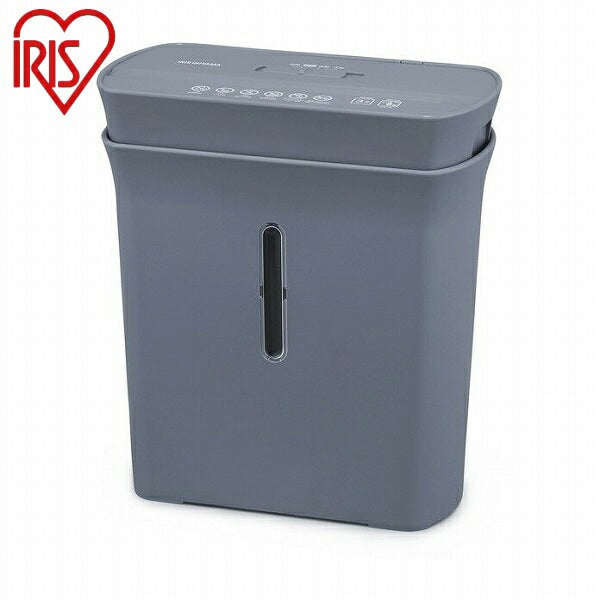 アイリスオーヤマ パーソナルシュレッダー 家庭用 クロスカット 電動 コンパクト 8枚同時裁断 PS-A8C-H グレー IRIS OYAMA(代引不可)