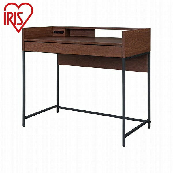 アイリスオーヤマ リビングデスク LVD-890ウォールナット/ブラック リビングデスク IRIS OYAMA(代引不可)