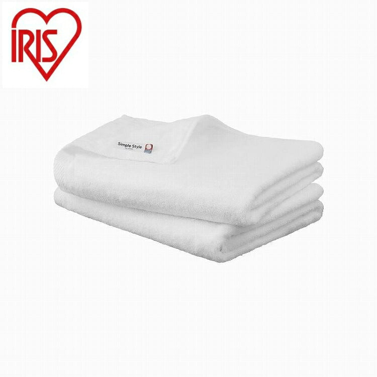 アイリスオーヤマ ガーゼ+パイルバスタオル2枚セット BT-G2 ホワイト IRIS OHYAMA(代引不可)