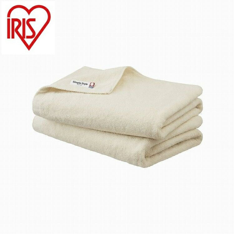 アイリスオーヤマ デイリーバスタオル2枚セット BT-D2 アイボリー IRIS OHYAMA(代引不可)