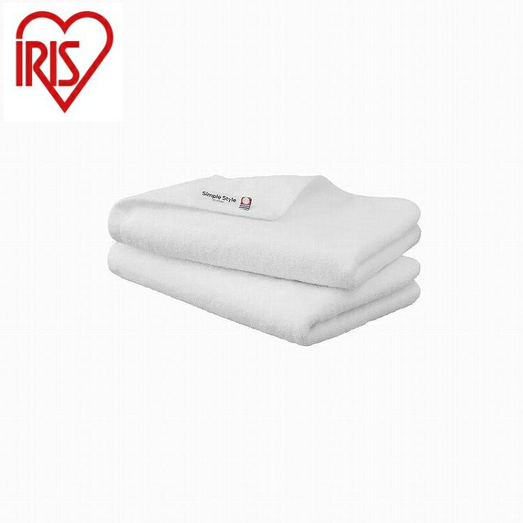 アイリスオーヤマ デイリービッグフェイスタオル2枚セット BFT-D2 ホワイト IRIS OHYAMA(代引不可)