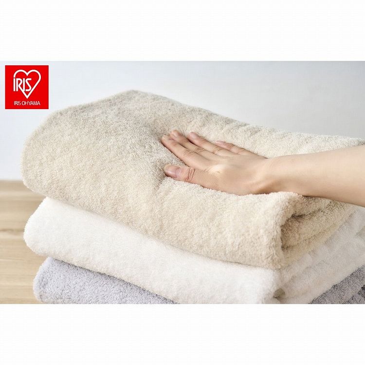 アイリスオーヤマ ボリュームタッチバスタオル4枚セット BT-V4 ホワイト IRIS OHYAMA(代引不可)