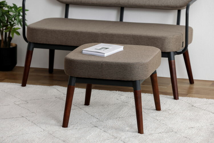 アイリスオーヤマ オットマン 脚付き スツール 足置き イス 椅子 チェア 1人掛け 一人掛け 1P ブラウン MSS-OT IRIS OYAMA(代引不可)