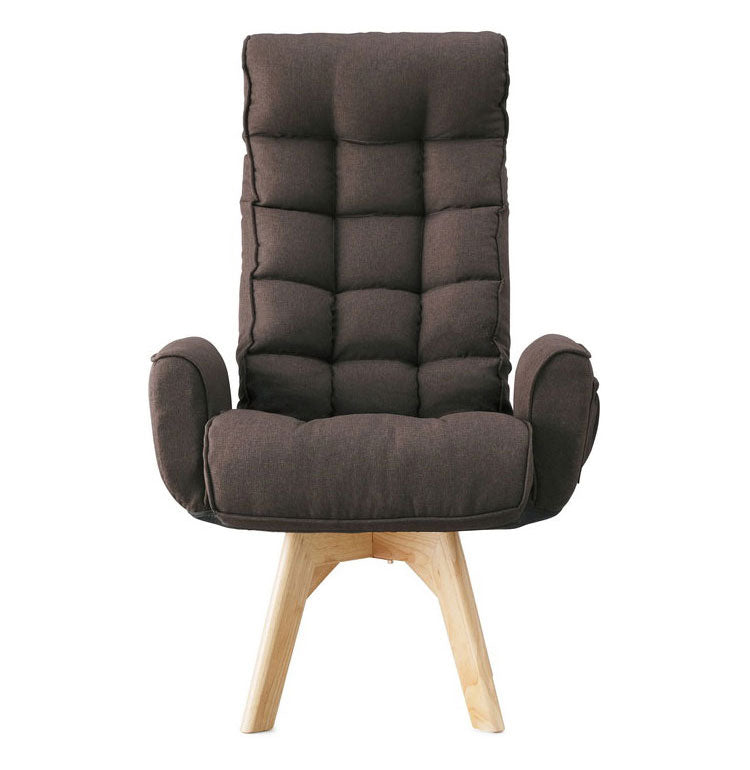 アイリスオーヤマ 回転ファブリックチェア ハイバック FACN-KHB ブラウン 肘付き 回転チェア リクライニングチェア 椅子 イス チェア デスクチェア IRIS OHYAMA(代引不可)