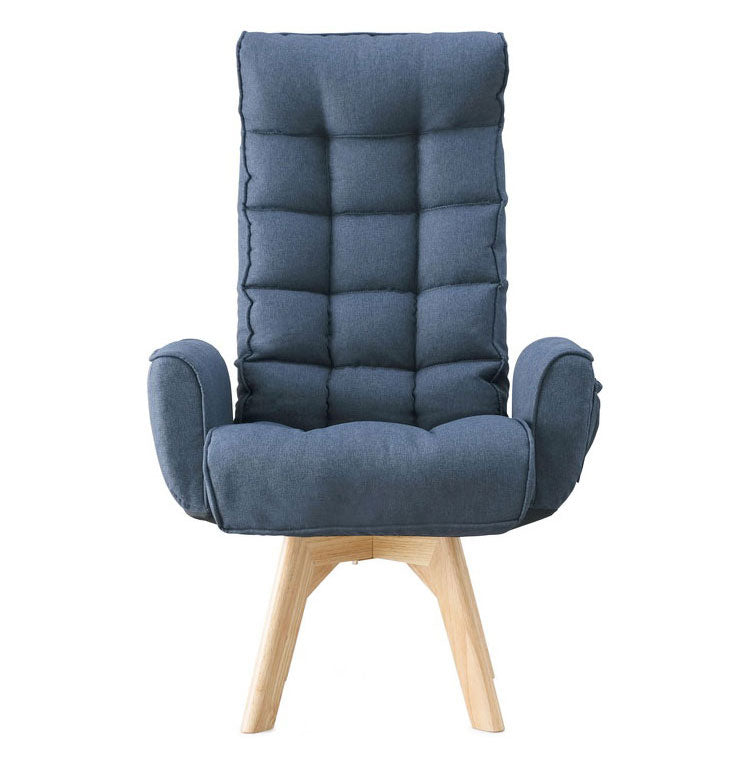 アイリスオーヤマ 回転ファブリックチェア ハイバック FACN-KHB ブルー 肘付き 回転チェア リクライニングチェア 椅子 イス チェア デスクチェア IRIS OHYAMA(代引不可)