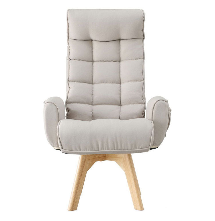 アイリスオーヤマ 回転ファブリックチェア ハイバック FACN-KHB アイボリー 肘付き 回転チェア リクライニングチェア 椅子 イス チェア デスクチェア IRIS OHYAMA(代引不可)