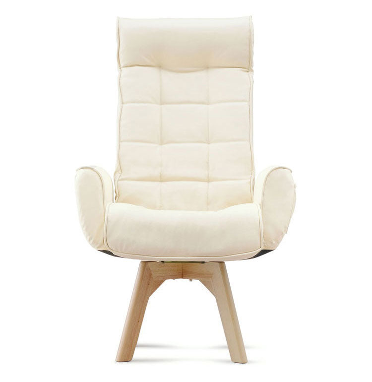 アイリスオーヤマ 回転チェア レザー調 ハイバック LECN-KHB アイボリー 肘付き 回転チェア リクライニングチェア 椅子 イス チェア デスクチェア IRIS OHYAMA(代引不可)