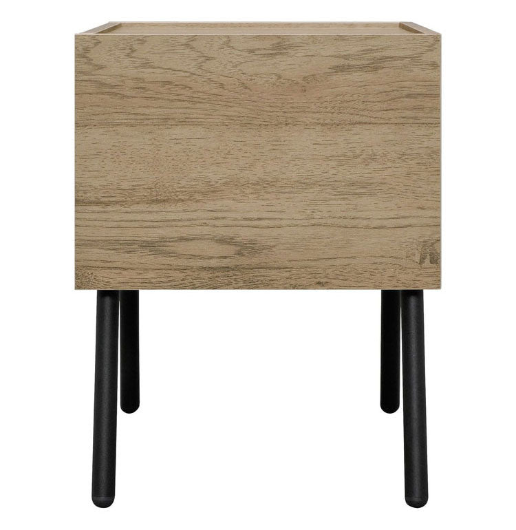 アイリスオーヤマ アイアンウッドサイドテーブル IWST-300R ブラック/アッシュブラウン HIROBIROシリーズ サイドテーブル ソファサイド ベッドサイド IRIS OHYAMA(代引不可)