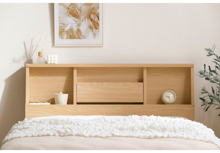 アイリスオーヤマ フロアベッド シングル FBF-S ナチュラル 棚付き ローベッド ベッドフレーム すのこベッド IRIS OHYAMA(代引不可)