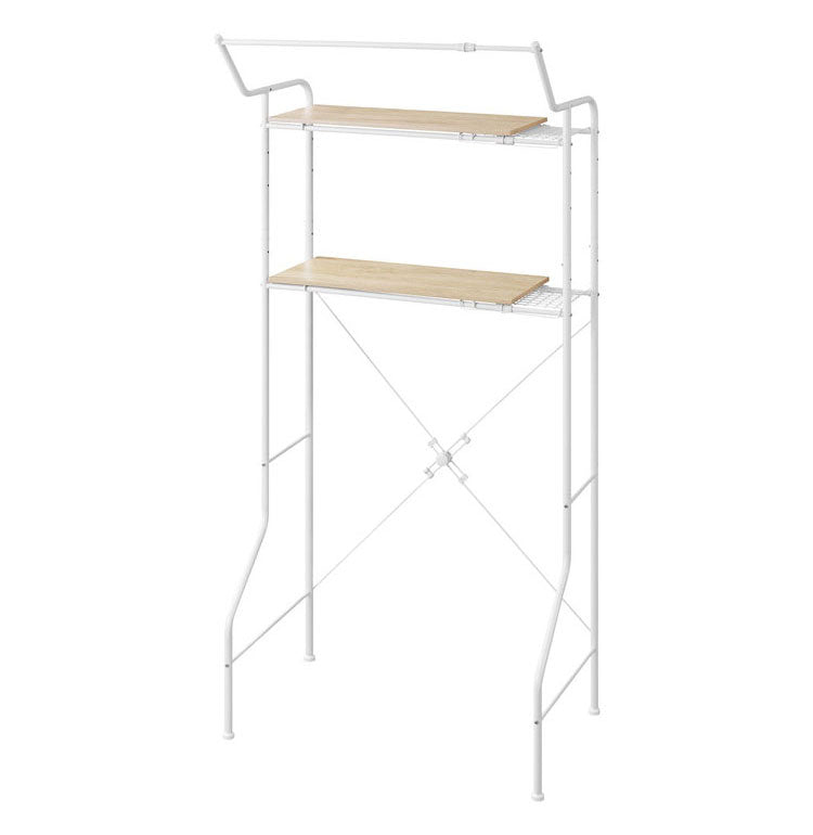 アイリスオーヤマ 伸縮スタイルランドリーラック ハンガーバー付き HSLR-EX895 ホワイト 洗濯機ラック 伸縮式 ラック 棚 IRIS OHYAMA(代引不可)