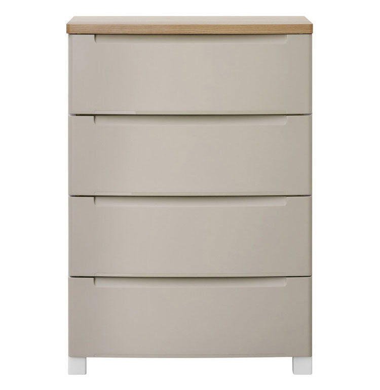 アイリスオーヤマ ウッドトップノックダウンチェスト 幅56cm 4段 KDMG-564WT ベージュ 木目調 天板 収納ケース リビングチェスト クローゼット ウッドトップチェスト IRIS OHYAMA(代引不可)