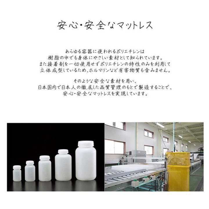 マットレス 100×195cm シングル 敷き布団 日本製 寝具 洗える 無地 『ライトウェーブマットレス』耐久性 通気性 保湿性 インテリア オールシーズン おしゃれ(代引不可)