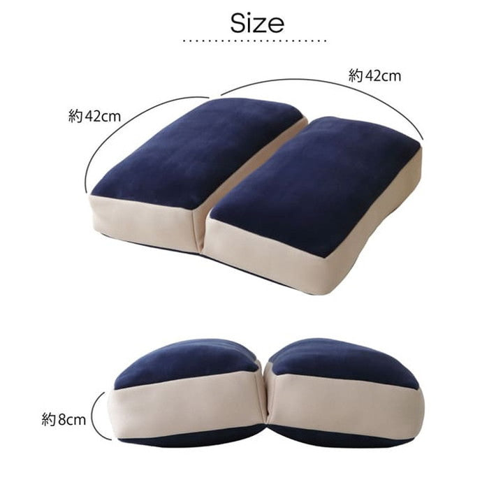 クッション 2連座布団 無地 もっちり ボルスター インテリア おしゃれ ギフト プレゼント 贈り物 シンプル オールシーズン 枕 抱き枕 まくら もちもち もっちり ふわふわ ふんわり(代引不可)