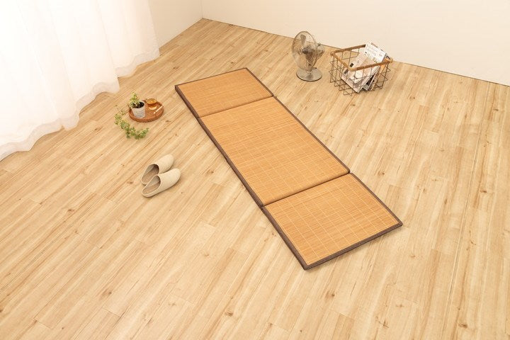 マット ごろ寝 座布団 ひんやり 冷感 ブラウン 約60×180cm プレーン(代引不可)
