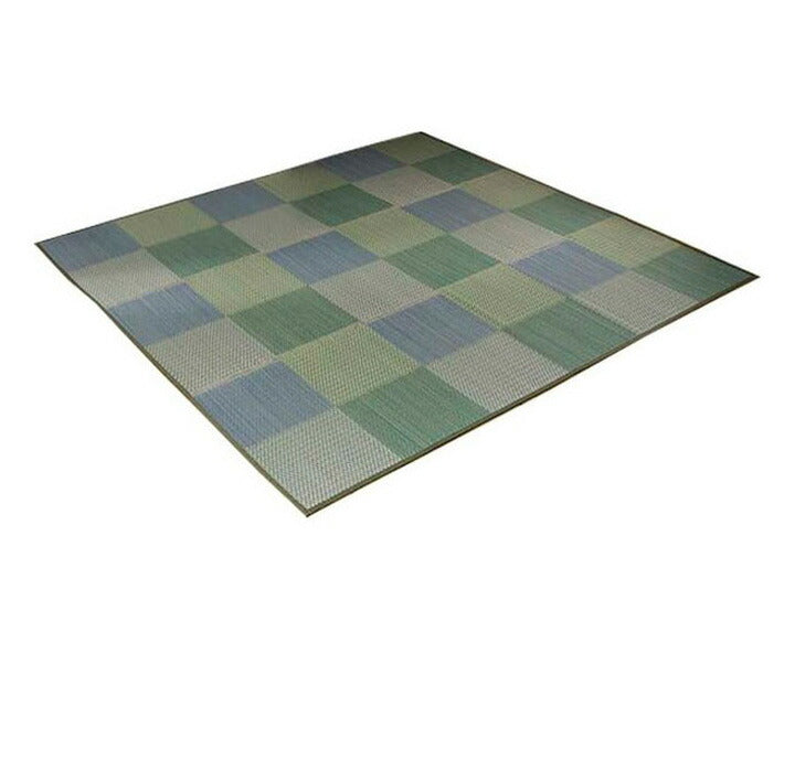 い草ラグ ピーア 255×340cm 団地間6畳 リバーシブル 花ござ 市松柄 両面使える カーペット ラグ 涼感 和室 洋室 ヒバ 抗菌 防臭 フローリング オールシーズン ラグマット 絨毯 じゅうたん イ草(代引不可)