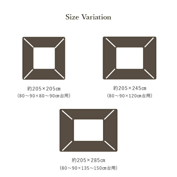 こたつ掛布団 単品 レザー調 205×205cm 正方形 シンプル フランネル ベージュ ブラウン シンプル ヴィンテージ おしゃれ 一人暮らし(代引不可)