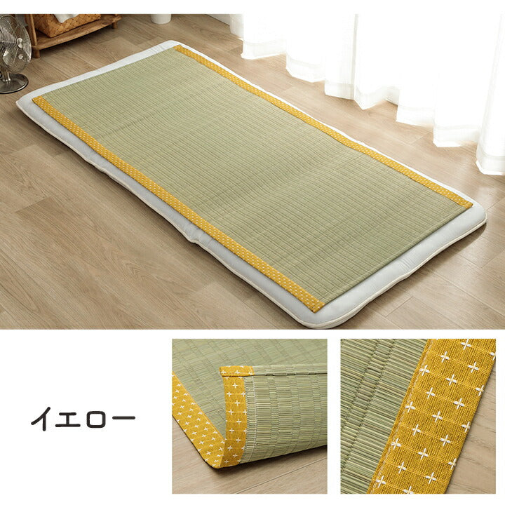 寝具 シーツ い草 88×180cm 吸湿 調湿効果 抗菌防臭 寝ござ 国産 ねござ 日本製 熊本県八代産 「 リルマ 」夏用 敷きパッド ござ 寝汗(代引不可)