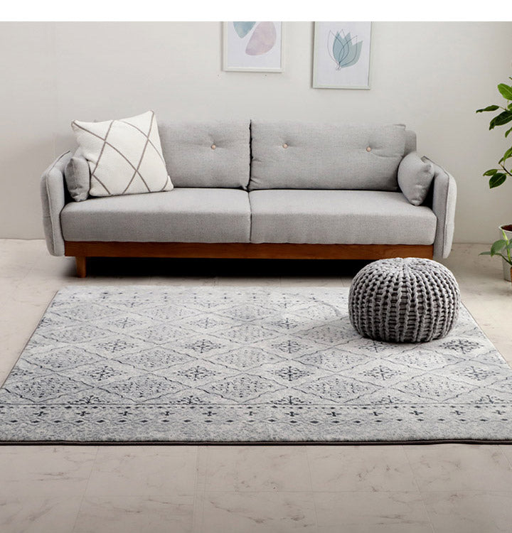 ラグ カーペット200×240cm 約3畳 モロッカンテイスト 手洗い 長方形 滑りにくい ジャガード織 おしゃれ クッション性 床暖房 ホットカーペット対応 こたつ敷布団 サラ(代引不可)