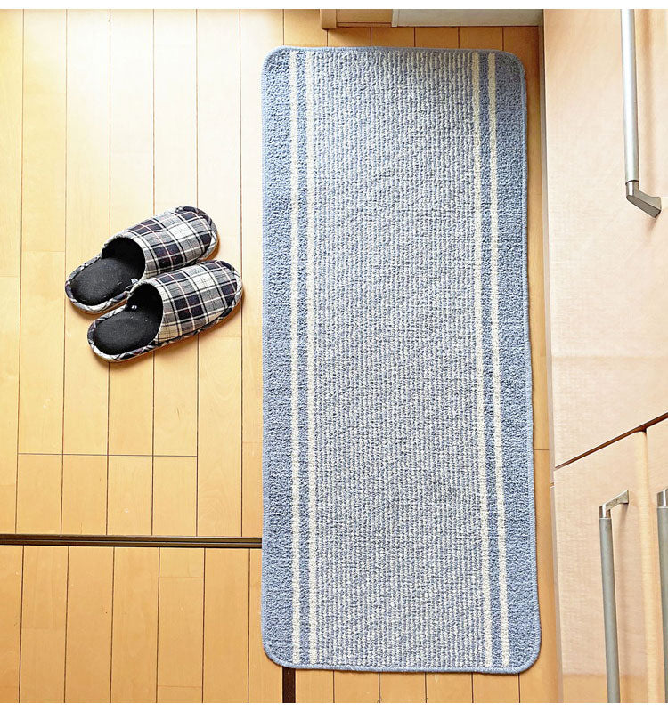 マルナカ 日本製 天然素材使用 キッチンマット 45×120cm コットンライン 綿使用 洗える 台所マット 足拭きマット 足ふきマット(代引不可)