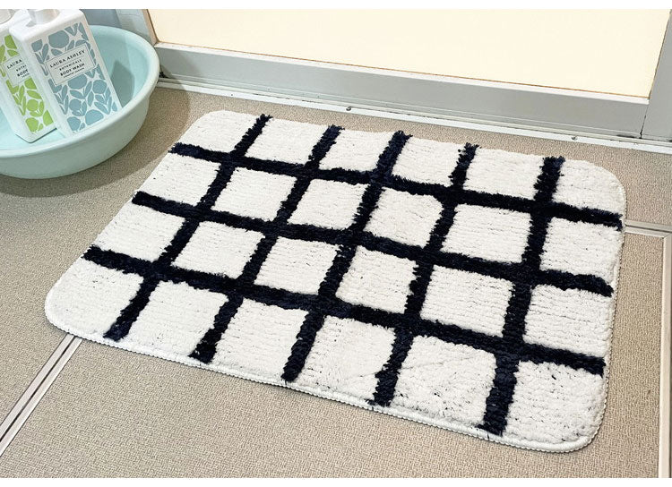 マルナカ マイクロファイバー ふわっふわ! バスマット 2枚セット 45×60cm 洗える ノンスリップ加工済み お風呂マット 足拭きマット 足ふきマット(代引不可)