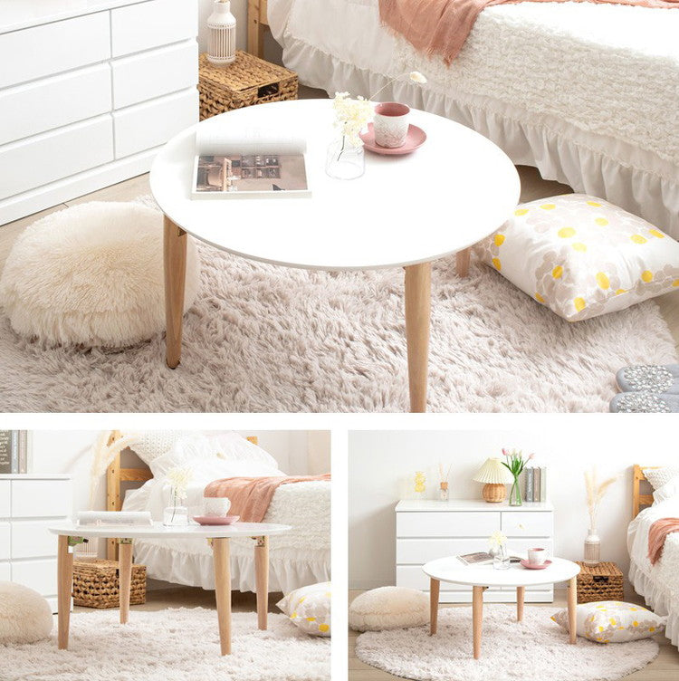 ローテーブル 円形 幅75 白 折りたたみ 丸 おしゃれ 木製 テーブル リビングテーブル センターテーブル ちゃぶ台 円卓 サイズ 大きめ 円 丸(代引不可)