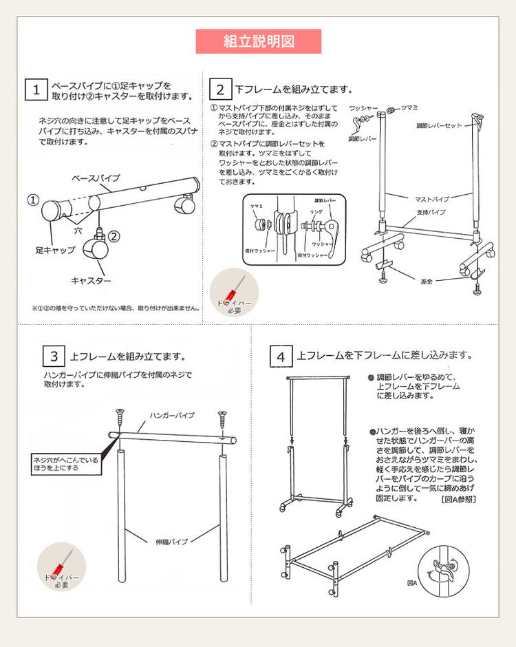 ハンガーラック スリム キャスター付き 頑丈 おしゃれ 省スペース 幅82 伸縮可能 シンプル 耐荷重80kg 衣類ハンガー 洋服掛け 衣類収納 コートハンガー 大容量 コンパクト 組立簡単 シングル(代引不可)