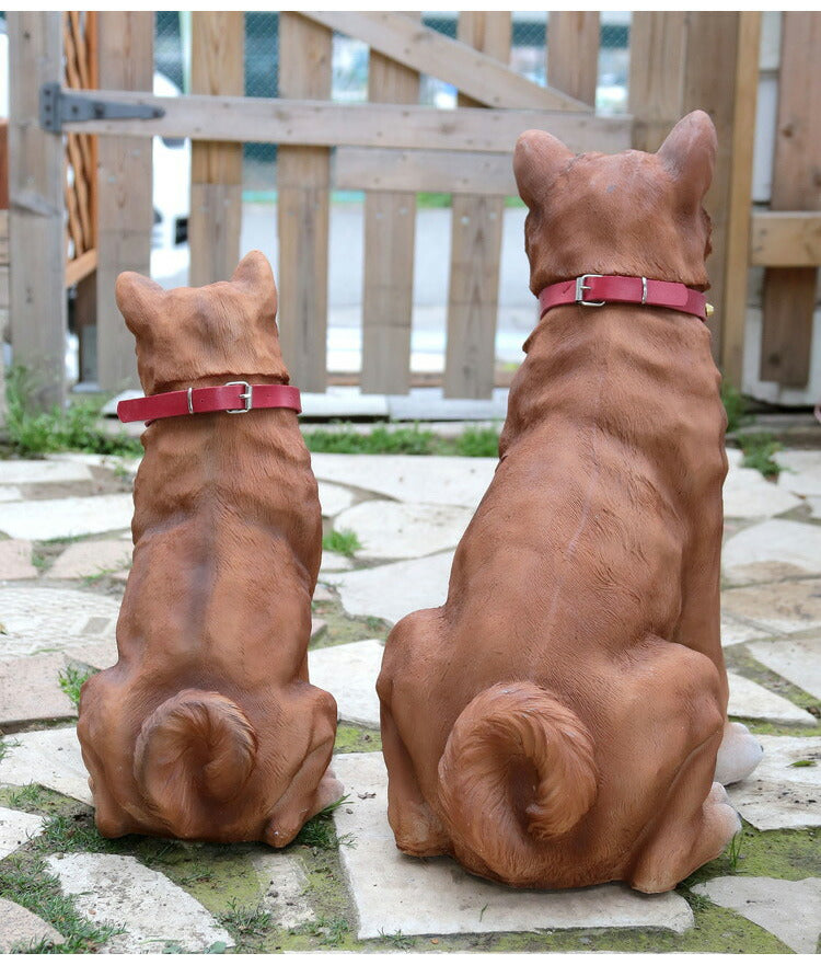 センサー式 お出迎えワンワン ビックリキ 単三電池 明暗センサー 感知式 ガーデンオーナメント 防犯対策 番犬 玄関 犬型 動物 リアル ワンワン 柴犬 防犯センサー(代引不可)