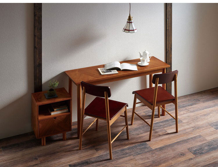 ヘントロングデスク おしゃれ 木目 アカシア ナチュラル かわいい リビング ダイニング くつろぎ 天然木 コンパクト 角型 机 インテリア 新生活 一人暮らし 北欧(代引不可)