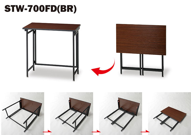 stork フォールディング デスク 折りたたみデスク スリム I字 幅70 奥行き40 コンパクト おしゃれ ヴィンテージ テレワーク 在宅勤務(代引不可)