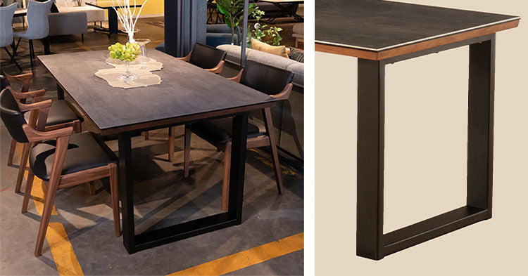 筑波産商 Pantes ダイニングテーブル セラミック 幅150cm 奥行き80cm 150×80 四角脚 セラミックテーブル 四角形 おしゃれ 4本脚 北欧 ヴィンテージ 4人(代引不可)