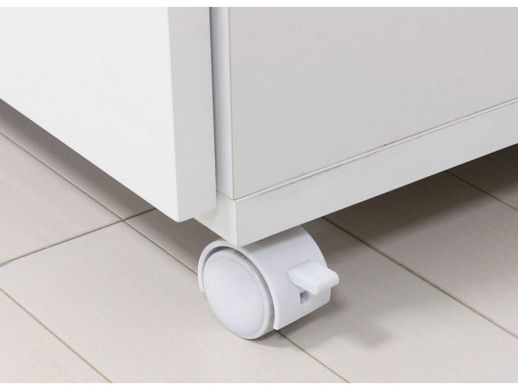 キッチンカウンター 完成品 幅82 レンジワゴン 間仕切り 背面化粧仕上げ 鏡面 白 ホワイト 食器棚 キッチンワゴン スライド棚 コンセント シンプル おしゃれ(代引不可)