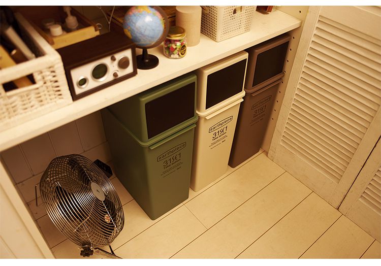 ゴミ箱 スイングダスト(浅型) 17L 積み重ねOK スタッキングごみ箱 ダストボックス 分別 キッチン ふた付き フタ付き 蓋付き|おしゃれ 蓋つきゴミ箱 ふたつき ゴミ ごみ入れ 蓋付き(代引不可)